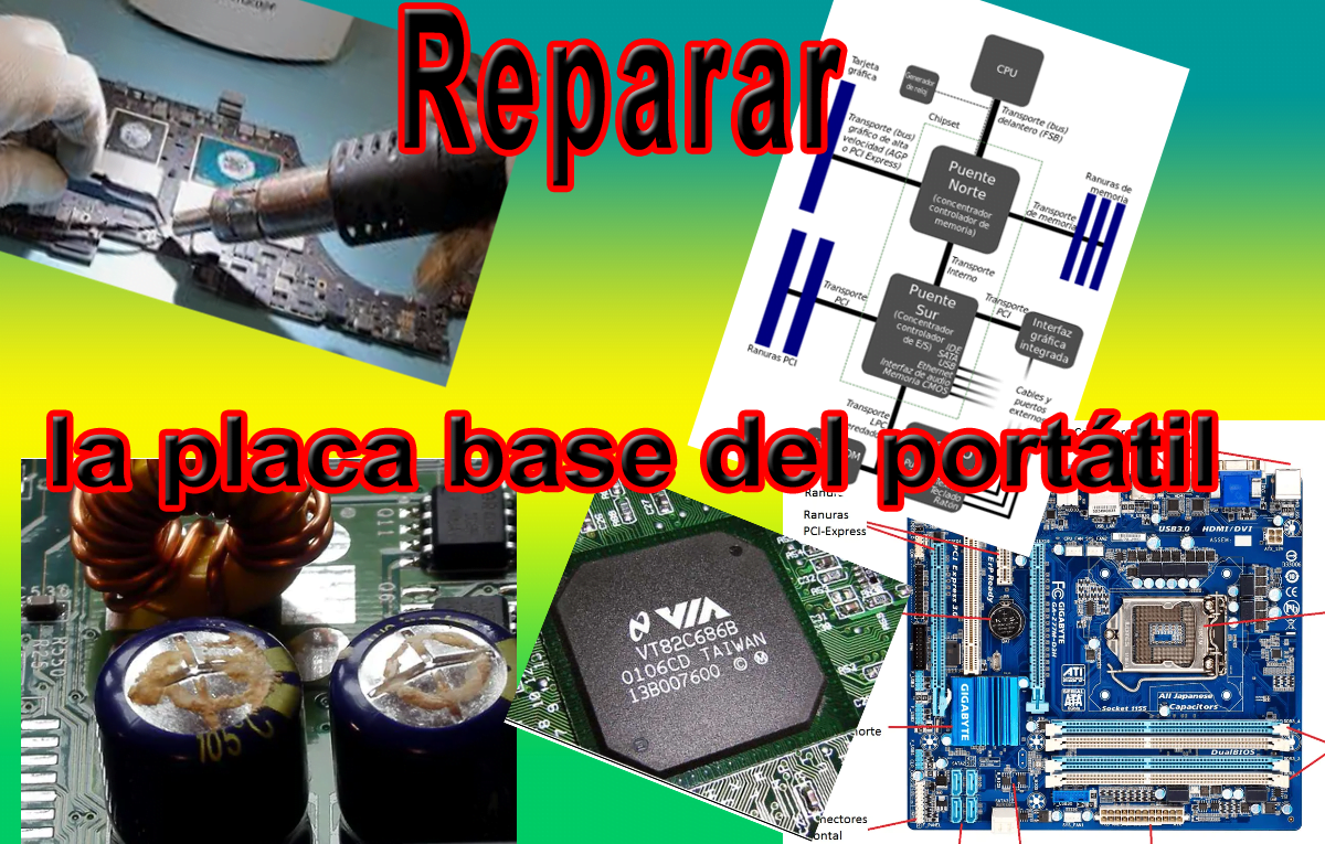 reparar la placa base del portátil