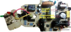 placa de componentes del cargador Bosch para baterias BC430