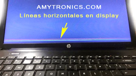 Pantalla con líneas horizontales