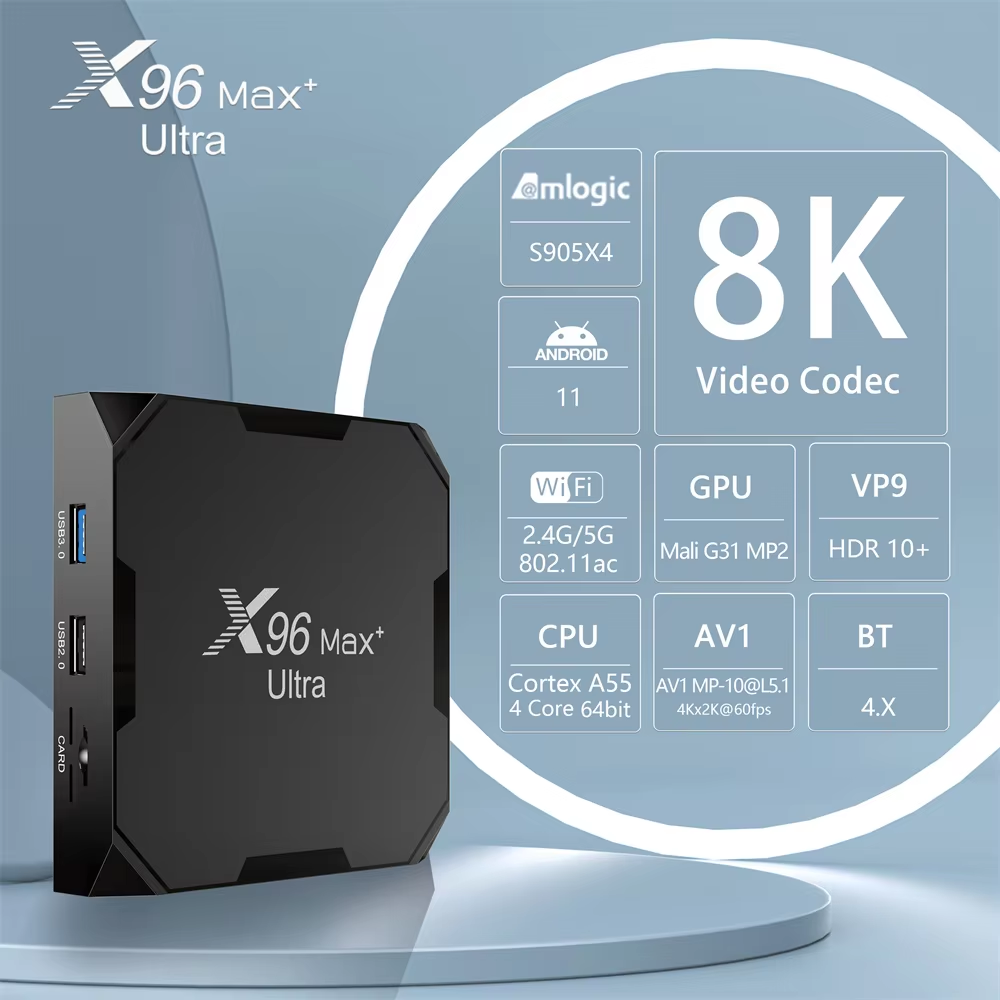 Caja de televisión X96Max Plus Ultra Android 11 4GB 32G 64GB Smart TVBox