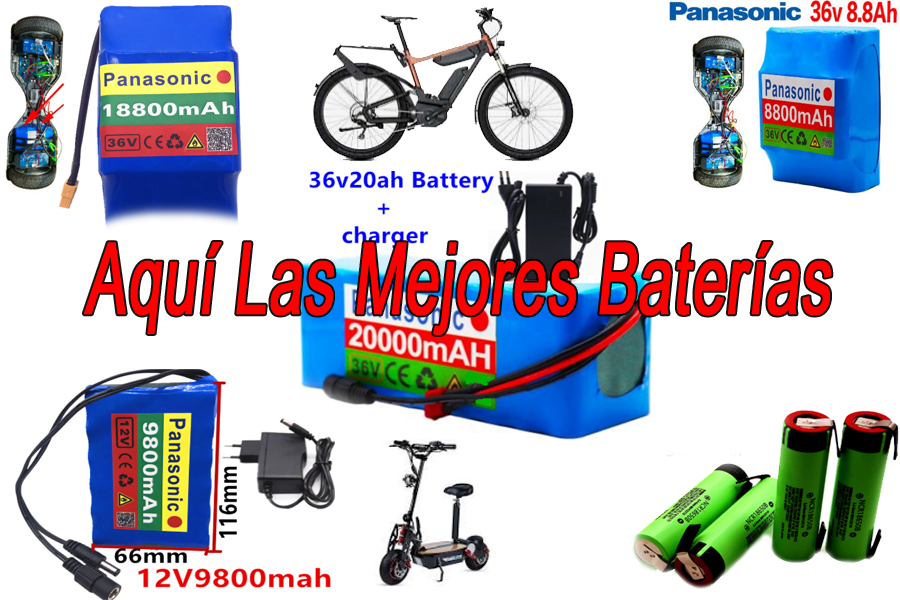 las mejores baterias para patinetes y bici electrica