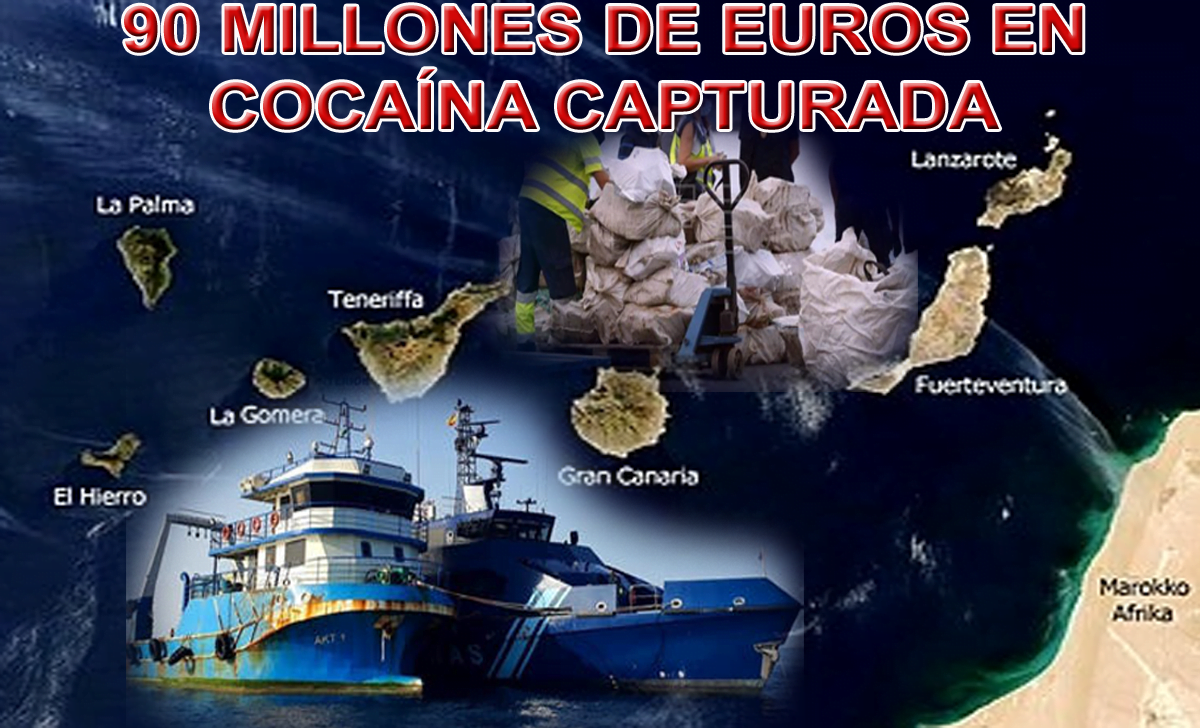 valor de la cocaína capturada en Canarias