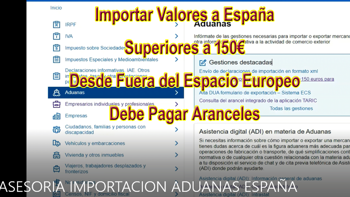 La rigurosidad de la Aduana Española en importación de productos extracomunitarios