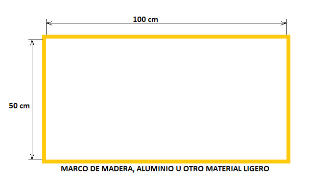 Fabricando Paneles de Calefacción con Folios Infrarrojos 6 Esquema para marco donde se fabrica el panel de calefacción con folios de grafeno para radiación infrarroja