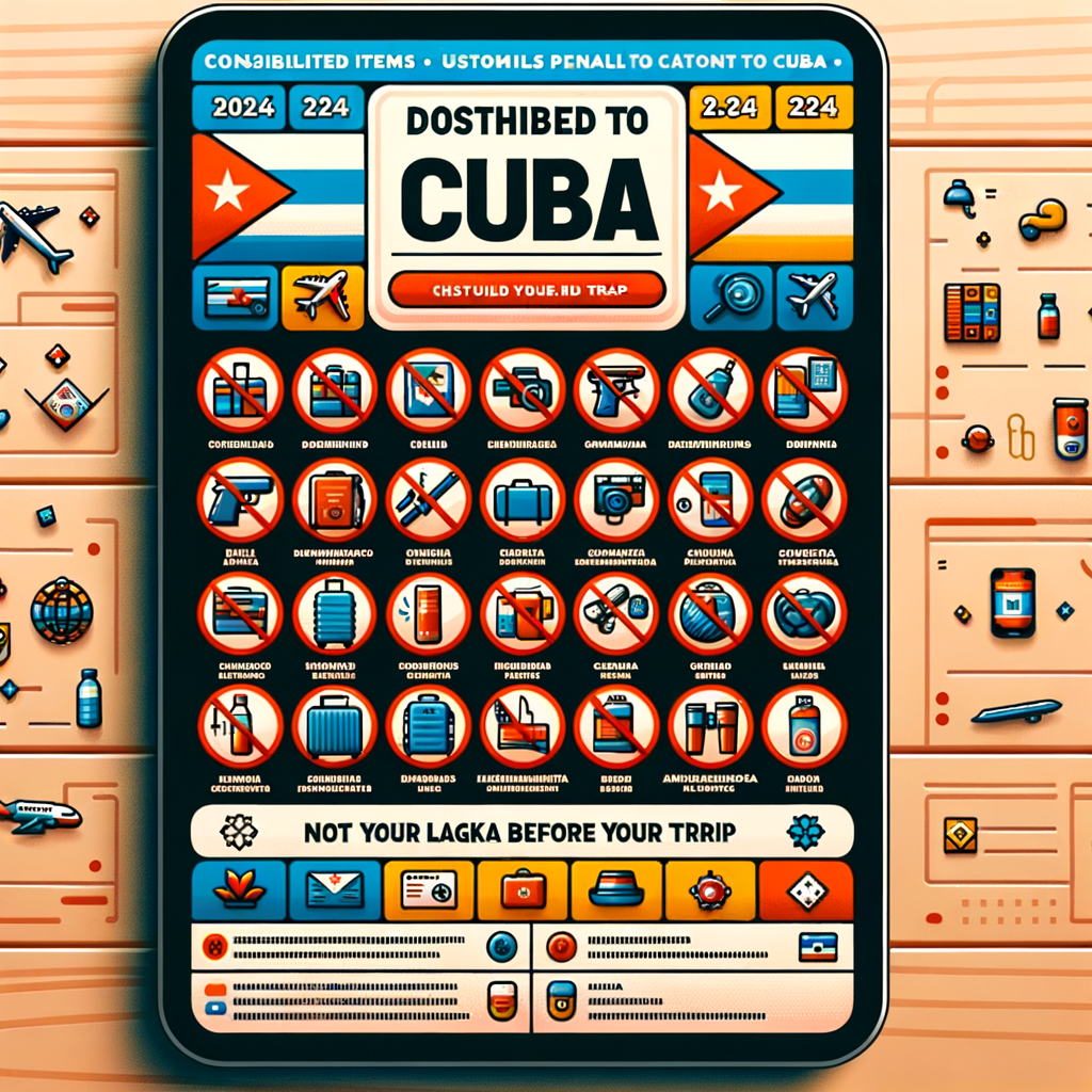 artículos prohibidos para llevar a Cuba desde 2024