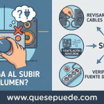 equipo de audio se apaga al subir el volumen